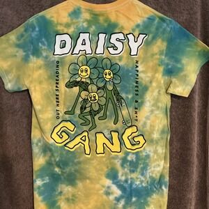 Zumiez A-Lab Happy Life Green & Yellow Tie Dye T-Shirt Small NWOT